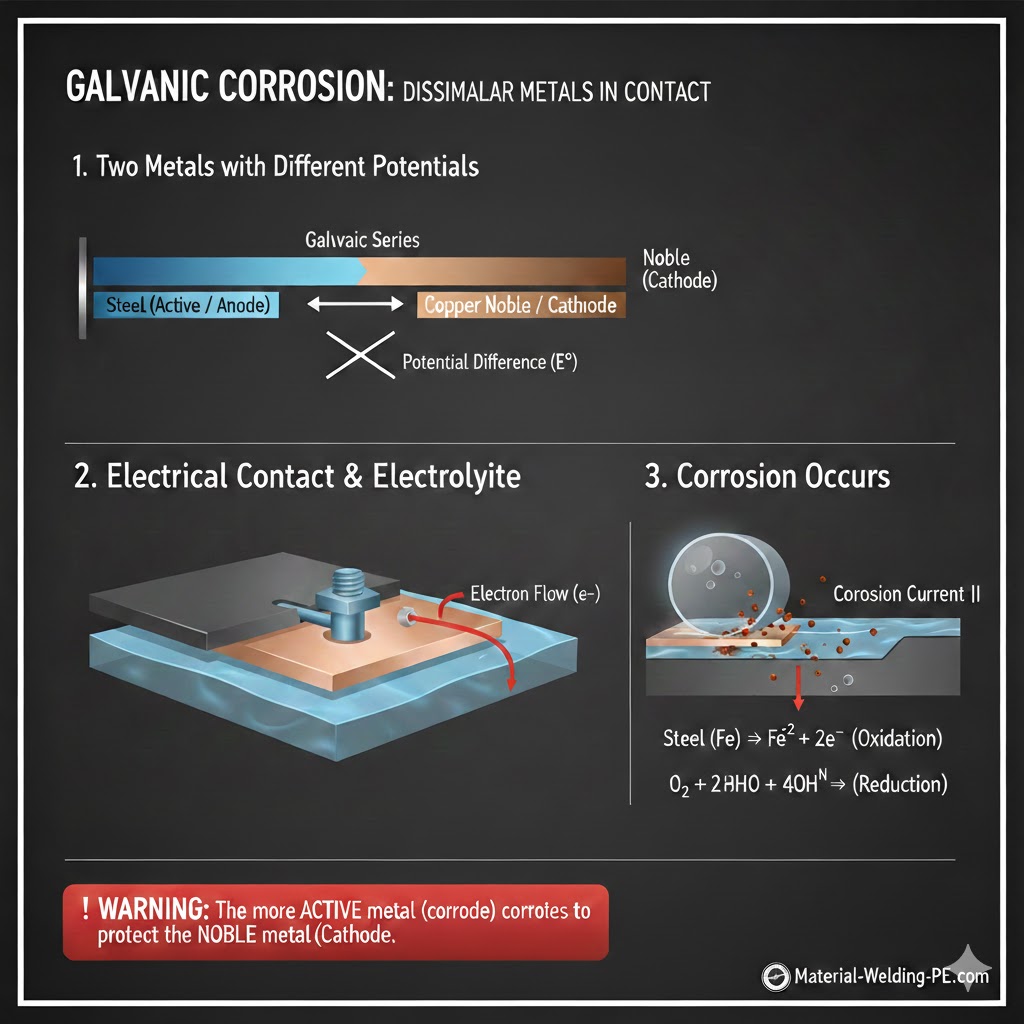 Scheme of Galvanic Corrosion