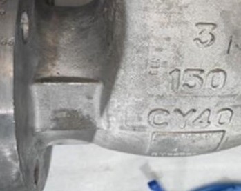 Stain of alloy 600 Valve